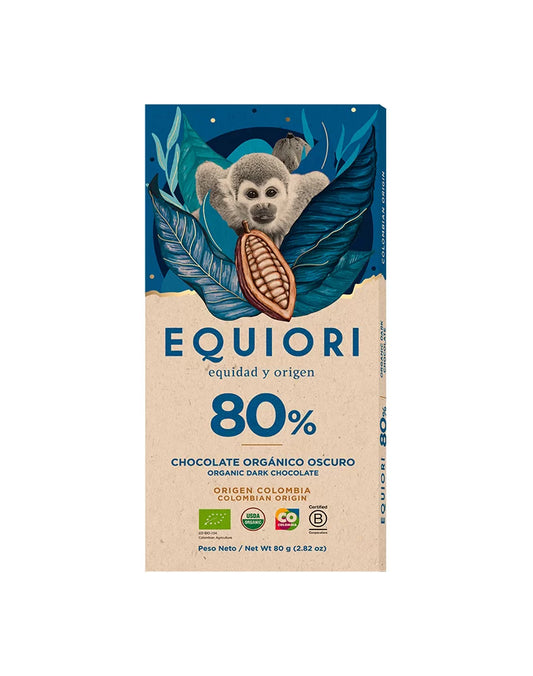 Barra De Chocolate orgánico 80 Equiori 80G