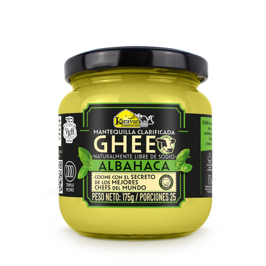 Mantequilla Clarificada Ghee con albahaca x175G