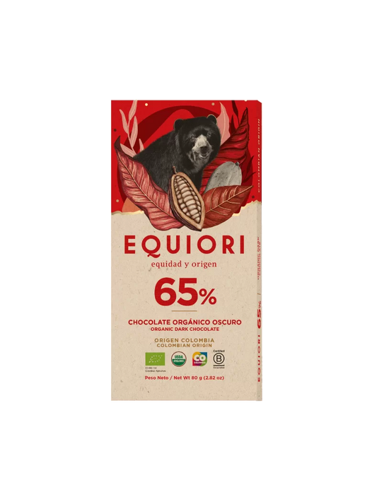 Barra De Chocolate orgánico 65 Equiori 80G