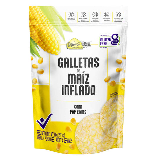 Galletas De Maíz Inflado Natural 60g x 2 Unds