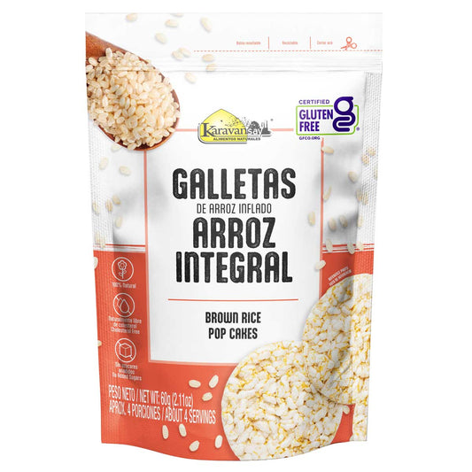 Galletas De Arroz Inflado Integral 60g x 2 Unds