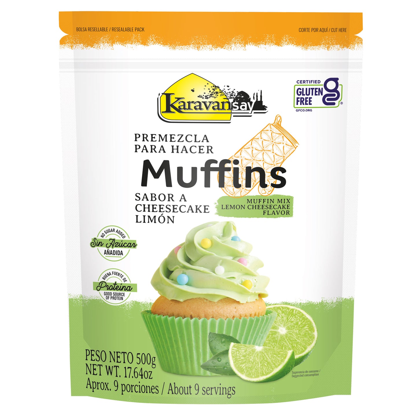 Premezcla para hacer Muffin sabor a cheesecake limón 500g