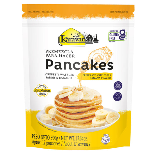 Premezcla para hacer pancakes, crepes y waffles Banano x500g