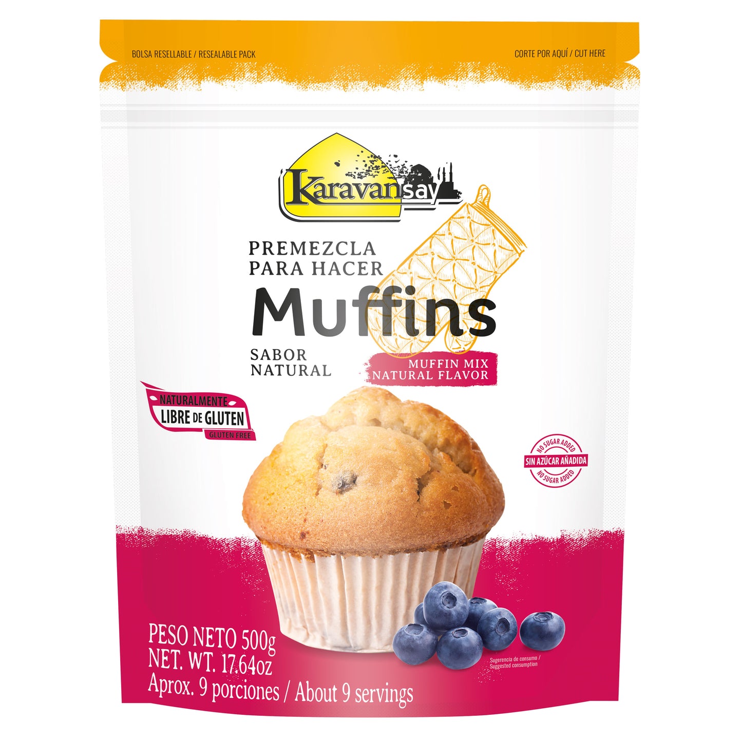 Premezcla para hacer muffins sabor natural 500g